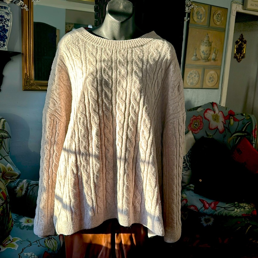 Cable knit sweater